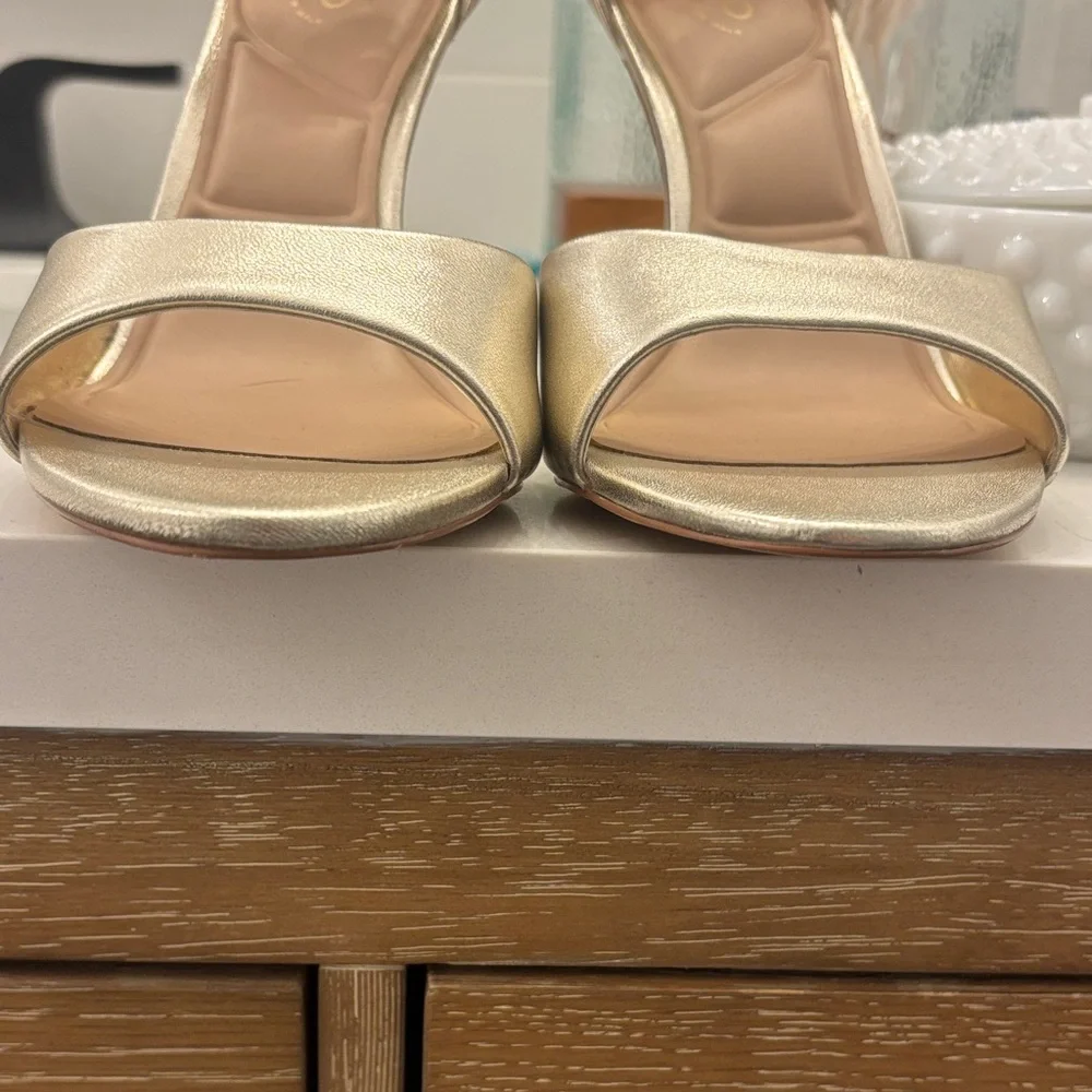 Aldo Metallic Gold Strappy Heels - Picture 5 of 6